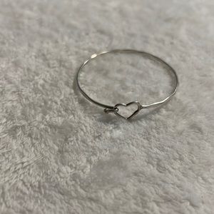 Silver Tone Heart Bracelet
